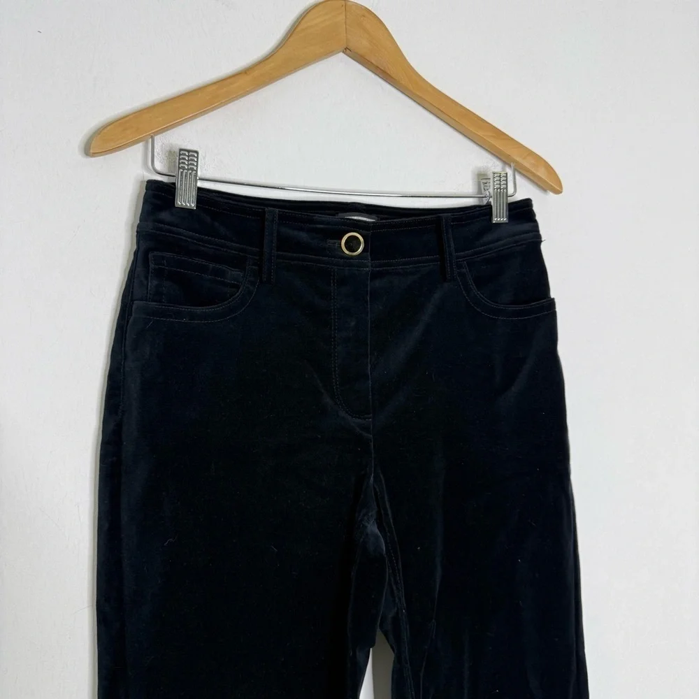 J.Crew Straight Leg Velvet Pants Black Size 6 NWT Style AQ839